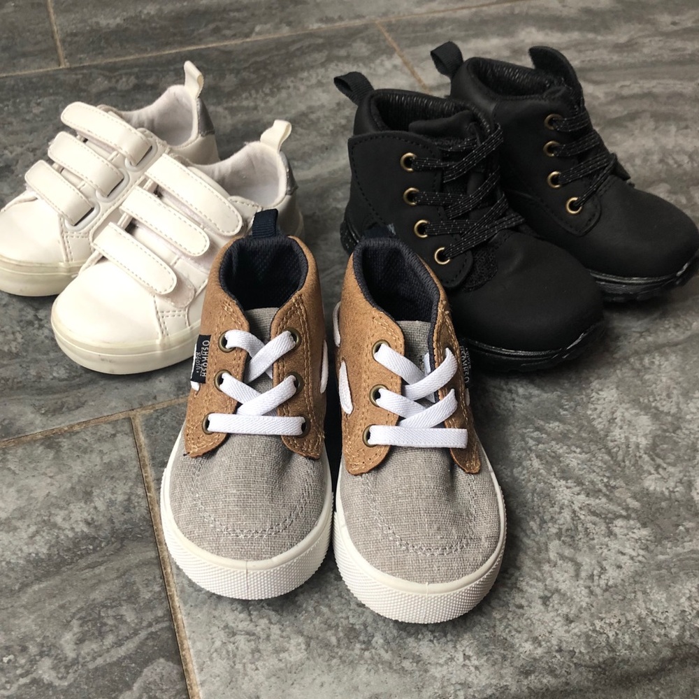 Set of three baby boy shoes